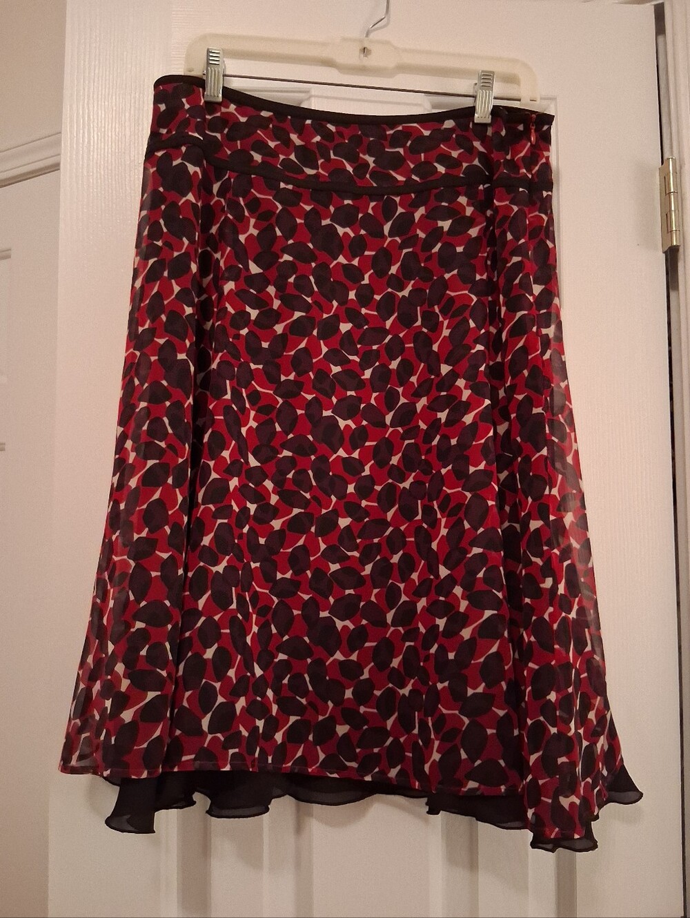 Women's Purple and Black Printed A-Line Skirt
